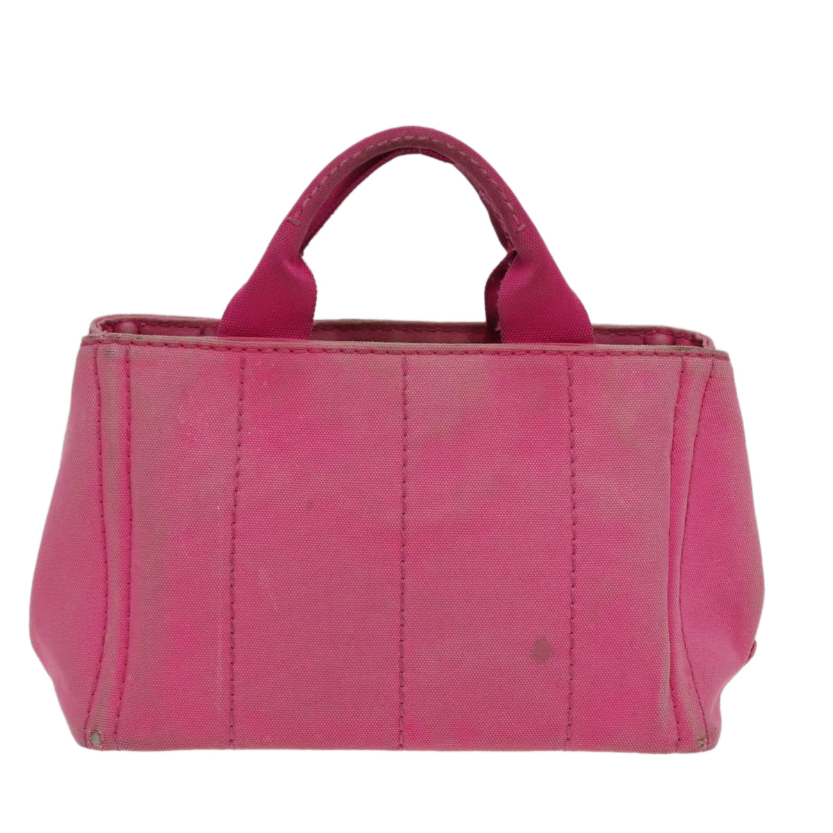 PRADA Canapa PM Hand Bag Canvas Pink Auth 84944