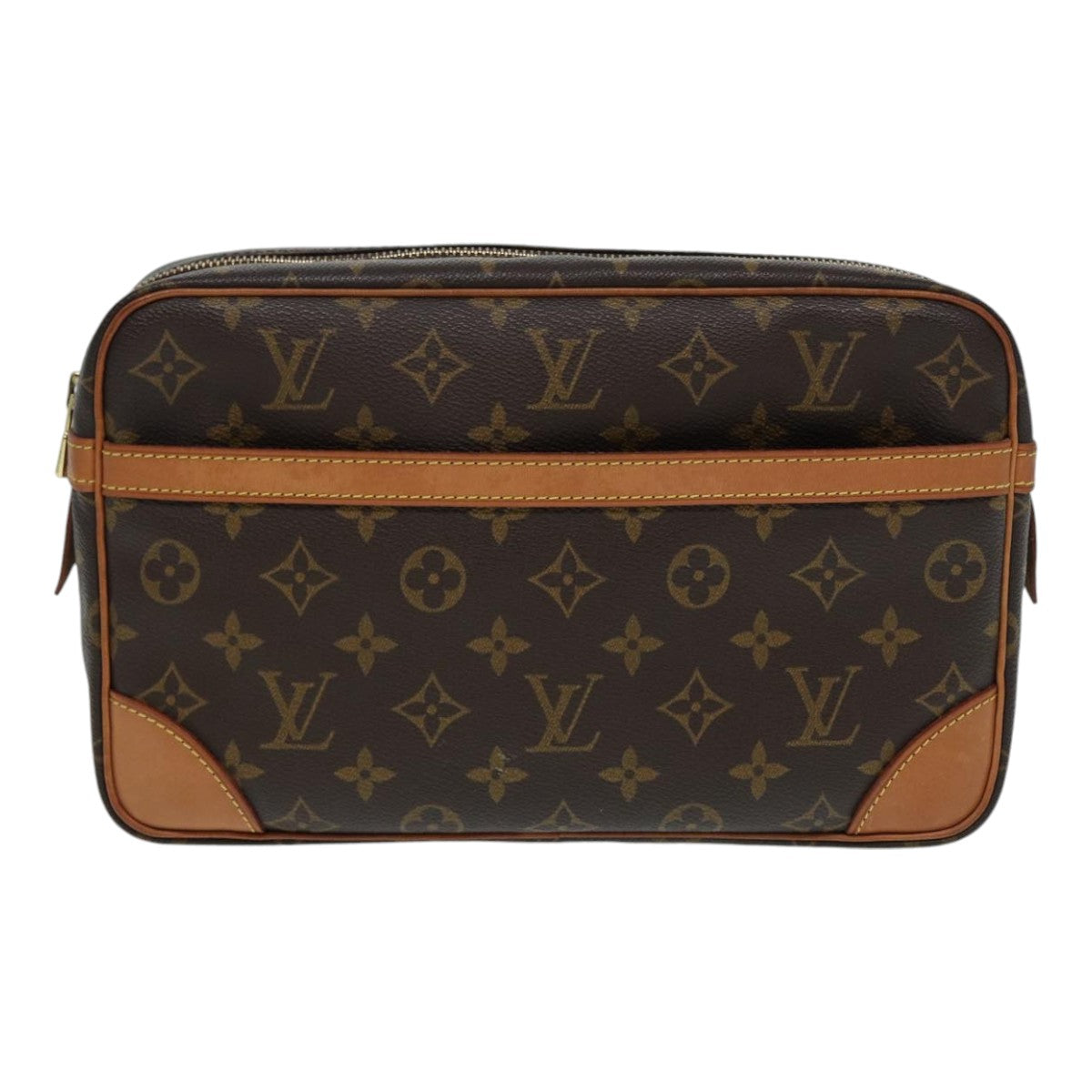 LOUIS VUITTON Monogram Compiegne 28 Clutch Bag M51845 LV Auth 84975