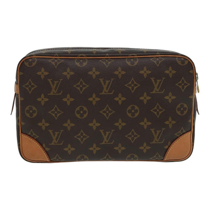 LOUIS VUITTON Monogram Compiegne 28 Clutch Bag M51845 LV Auth 84975