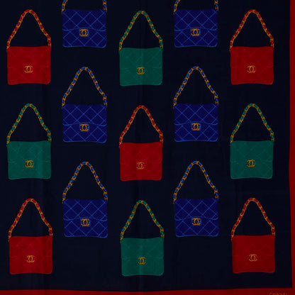 Chanel Mattress Bag Cocomark Motif carf Red Multicolor Silk  CHANEL