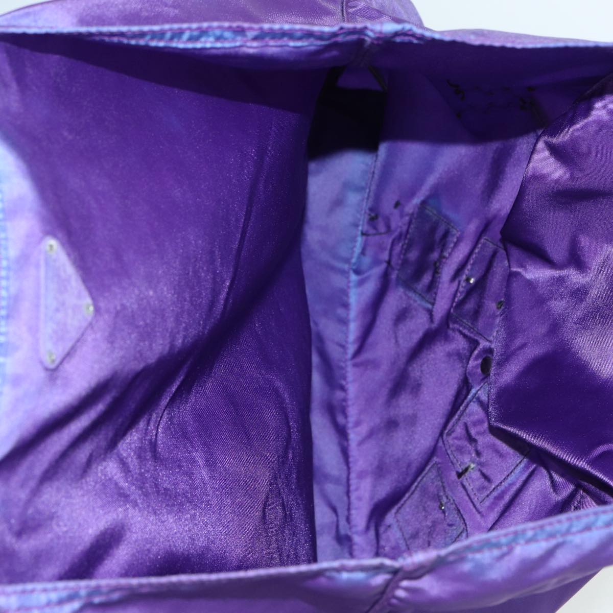 PRADA Tote Bag Nylon Purple Auth 85052