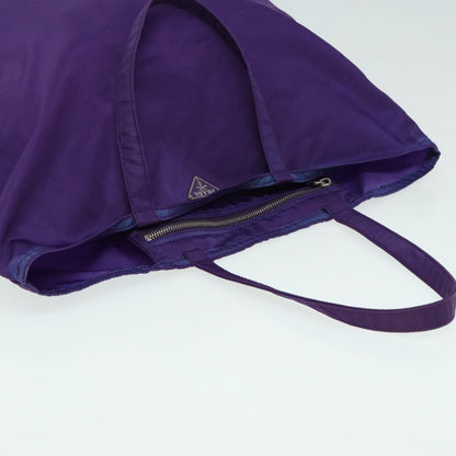 PRADA Tote Bag Nylon Purple Auth 85052