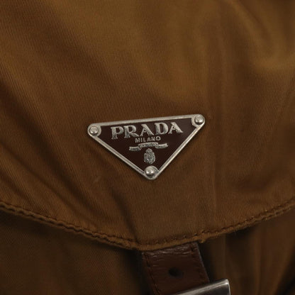 PRADA Backpack Nylon Brown Auth 85057