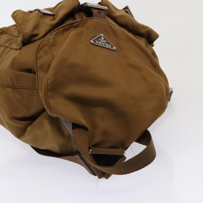 PRADA Backpack Nylon Brown Auth 85057