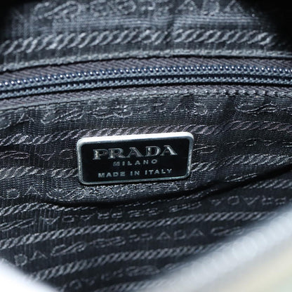 PRADA Hand Bag Nylon Gray Auth 85131