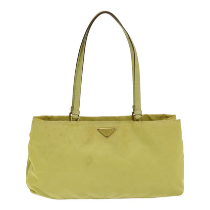 PRADA Tote Bag Nylon Yellow Auth 85134