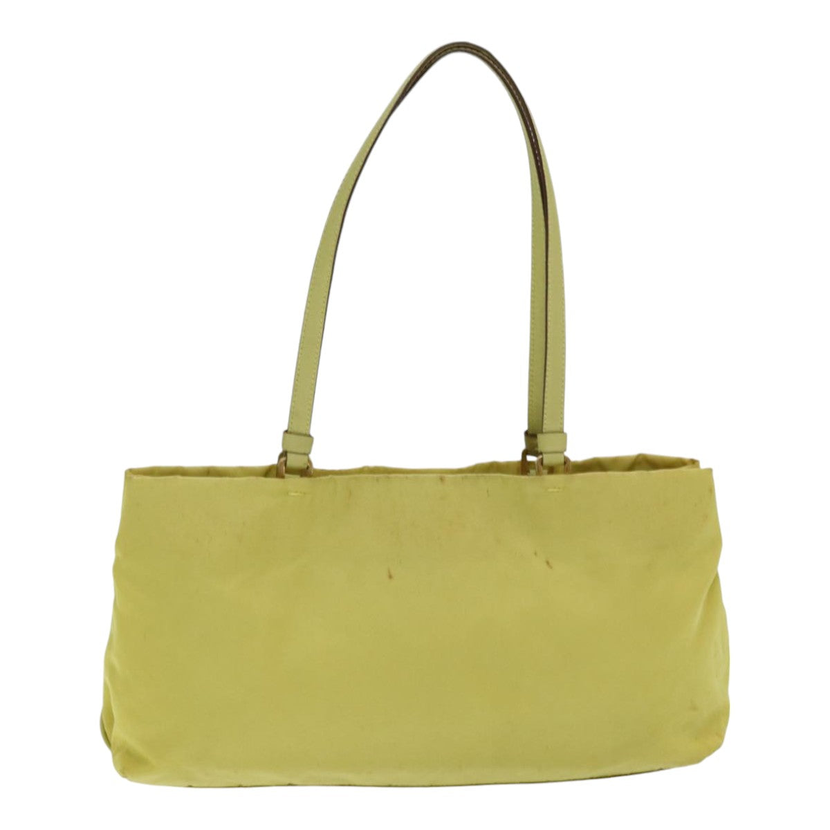 PRADA Tote Bag Nylon Yellow Auth 85134