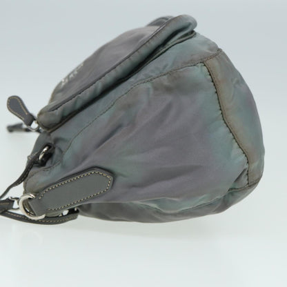 PRADA Shoulder Bag Nylon Gray Auth 85137