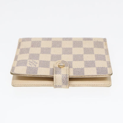 LOUIS VUITTON Damier Azur Agenda PM Day Planner Cover R20706 LV Auth 85177