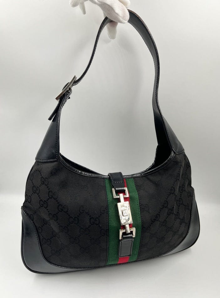 Vintage Gucci Jackie Bag - Black Canvas