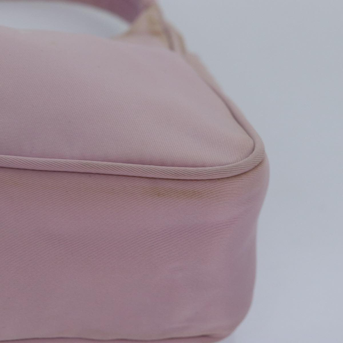 PRADA Hand Bag Nylon Pink Silver Auth 85665