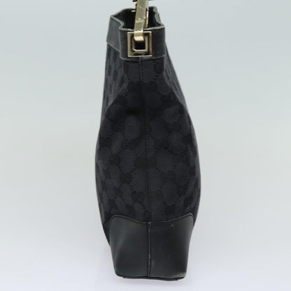 GUCCI GG Canvas Shoulder Bag Black Gold 001 4231 Auth 85720