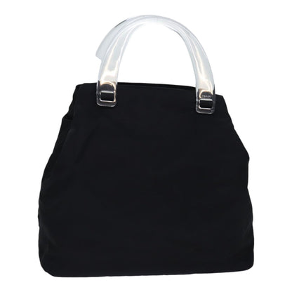 PRADA Hand Bag Nylon Black Auth 85853