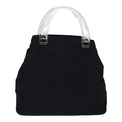 PRADA Hand Bag Nylon Black Auth 85853