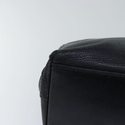 BURBERRYSs Shoulder Bag Leather Silver Black Auth 85895