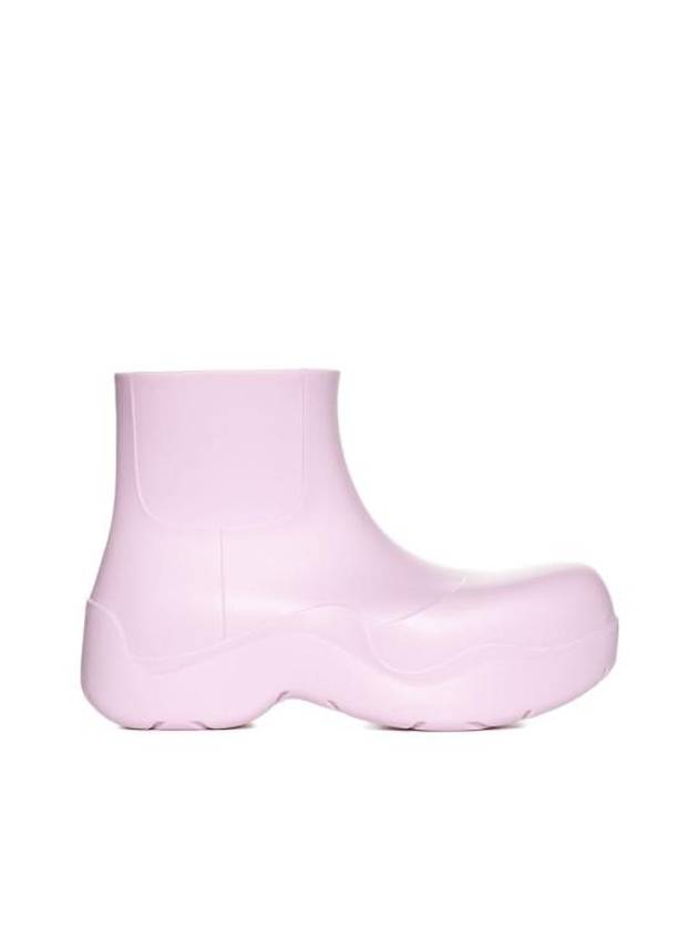 Luxury Bottega Veneta Puddle Rubber Ankle Rain Boots Pink