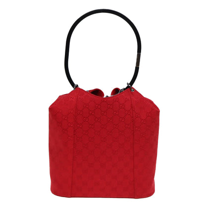 GUCCI GG Canvas Shoulder Bag Red 001 3738 Auth 85971