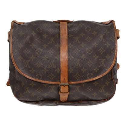 LOUIS VUITTON Monogram Saumur 35 Shoulder Bag M42254 LV Auth 86091