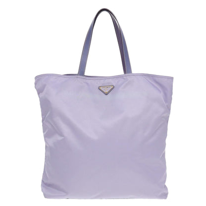 PRADA Robot Tote Bag Nylon Purple Gold Auth 86171