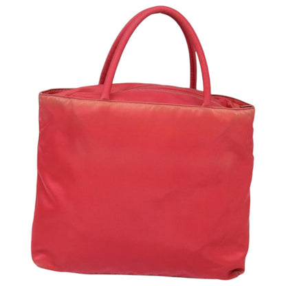 PRADA Hand Bag Nylon Red Auth 86255