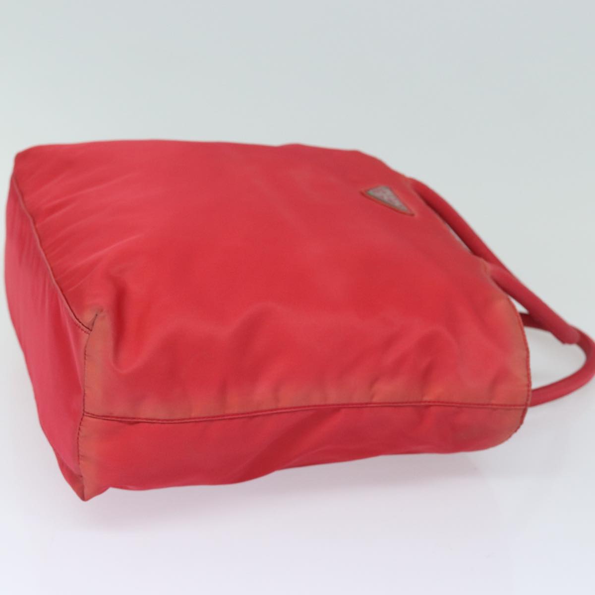 PRADA Hand Bag Nylon Red Auth 86255