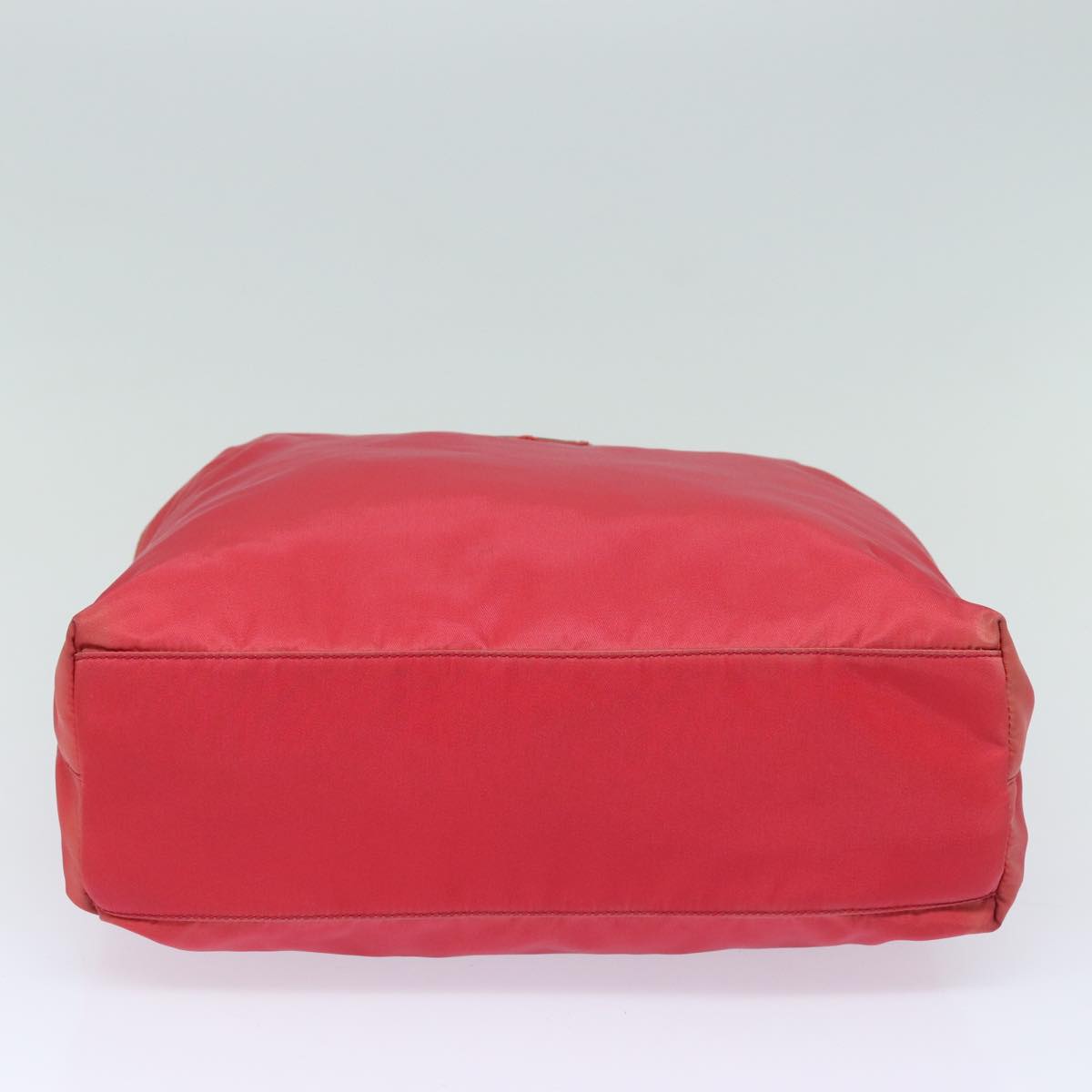 PRADA Hand Bag Nylon Red Auth 86255