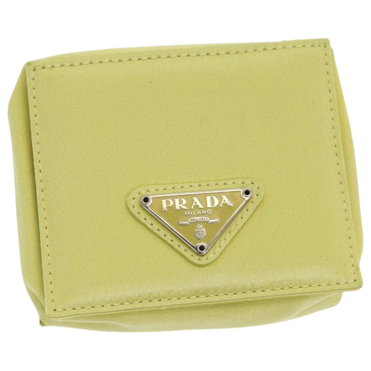 PRADA Coin Purse Nylon Yellow M634 Auth 86325