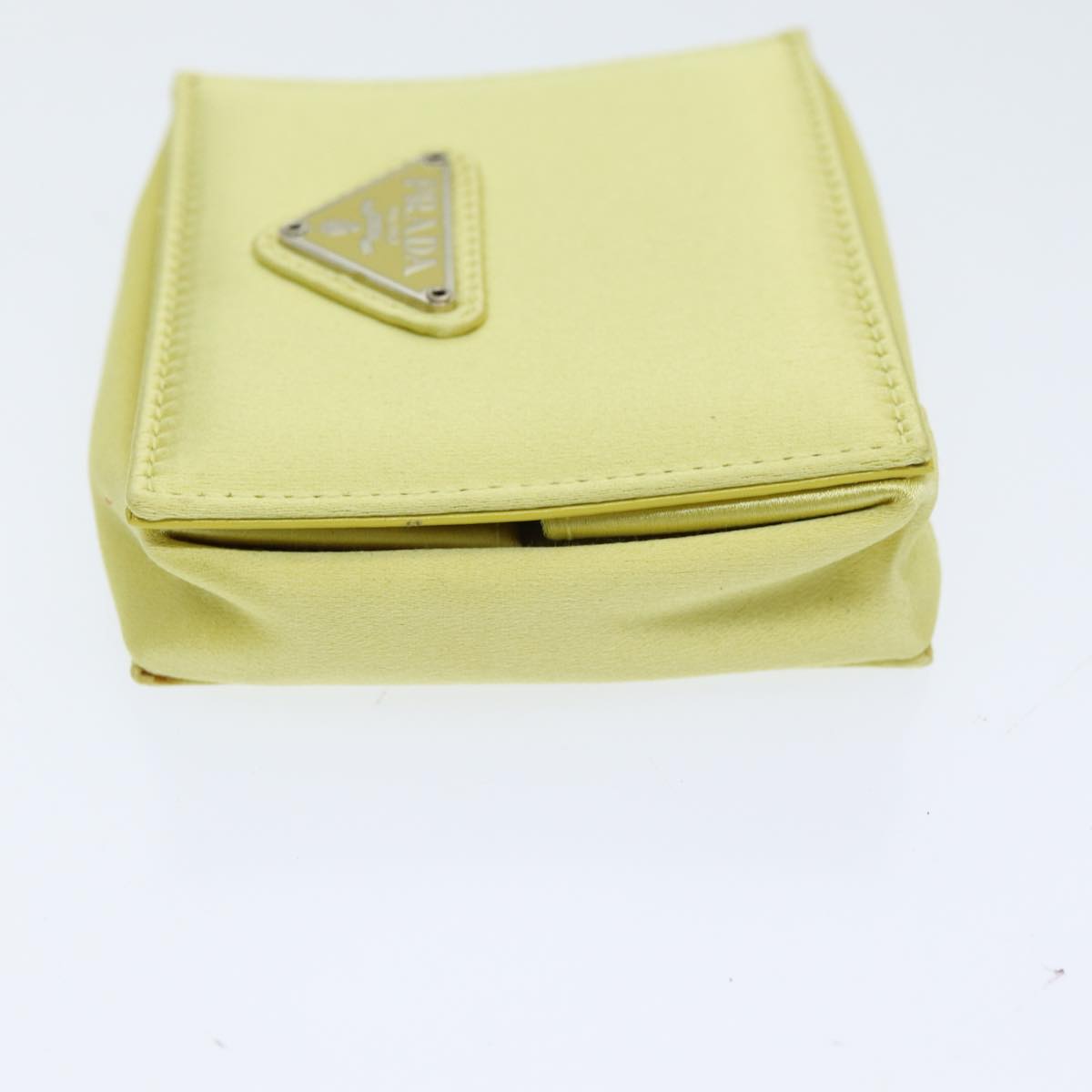 PRADA Coin Purse Nylon Yellow M634 Auth 86325