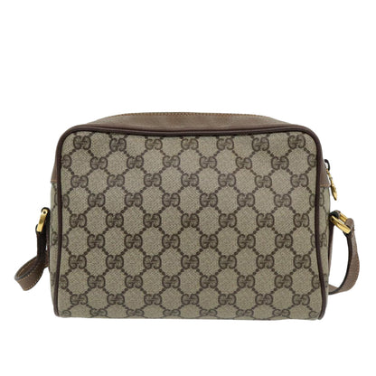 GUCCI GG Supreme Web Sherry Line Shoulder Bag Beige Gold 001 44 6655 Auth 86407