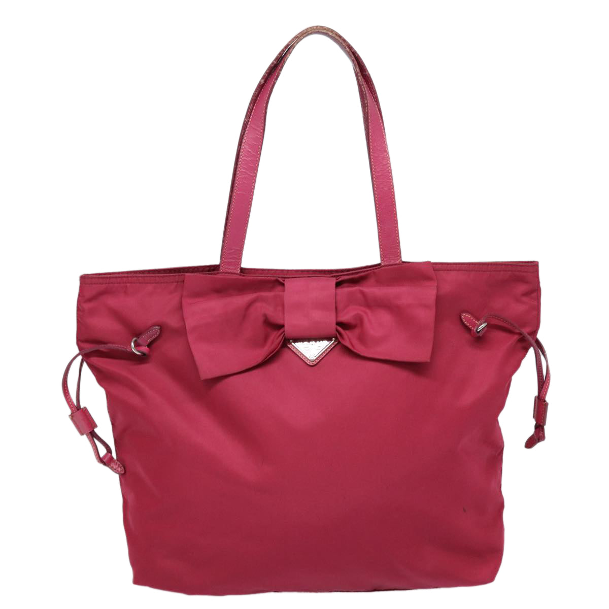 PRADA Tote Bag Nylon Pink Auth 86445