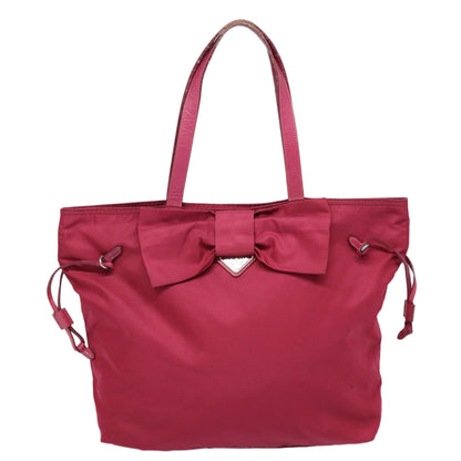 PRADA Tote Bag Nylon Pink Auth 86445