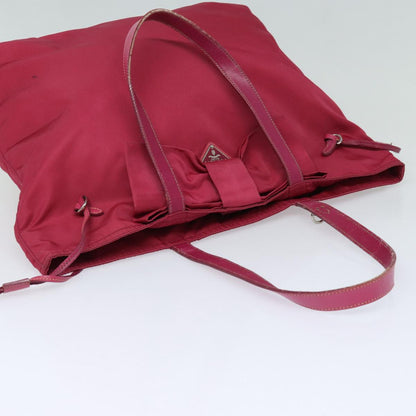 PRADA Tote Bag Nylon Pink Auth 86445