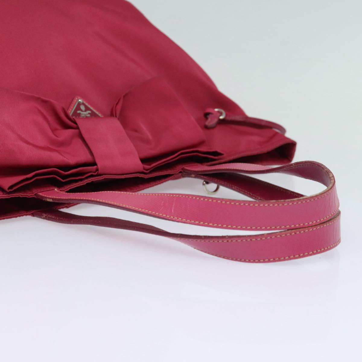 PRADA Tote Bag Nylon Pink Auth 86445