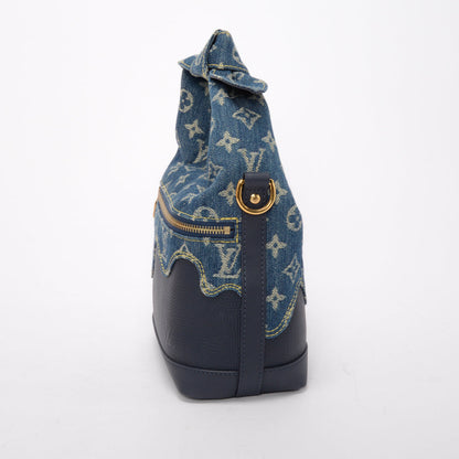 Louis Vuitton Blue Monogram Denim Drip Japanese Cruiser Bag