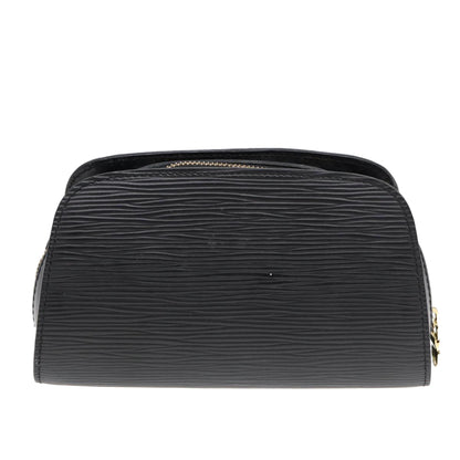 LOUIS VUITTON Epi Dauphine PM Pouch Black M48442 LV Auth 86512