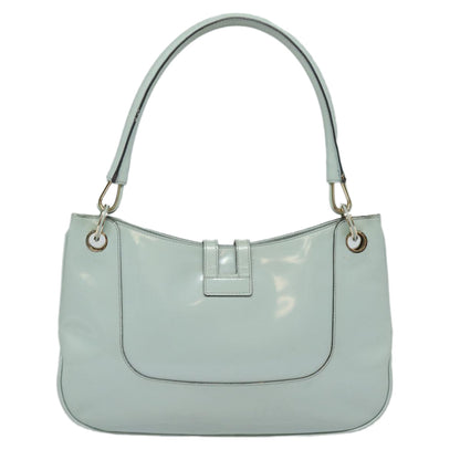 GUCCI Shoulder Bag Enamel Blue Gold 001 4150 Auth 86524