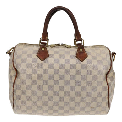 LOUIS VUITTON Damier Azur Speedy Bandouliere 30 Hand Bag 2way N41052 Auth 86628