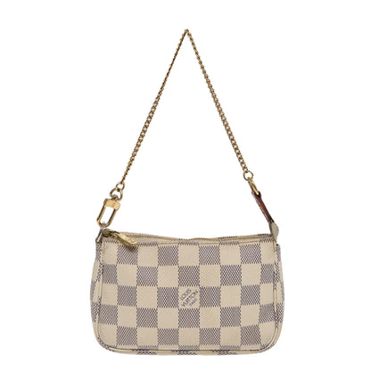 LOUIS VUITTON Damier Azur Mini Pochette Accessoires Pouch N63005 LV Auth 86634