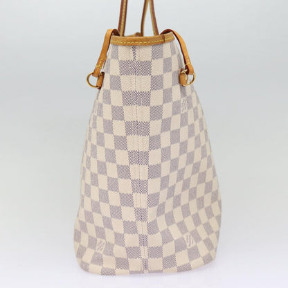 LOUIS VUITTON Damier Azur Neverfull MM Tote Bag N41605 LV Auth 86660