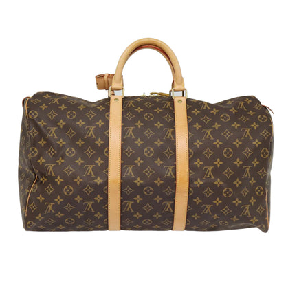 LOUIS VUITTON Monogram Keepall 50 Boston Bag M41426 LV Auth 86664
