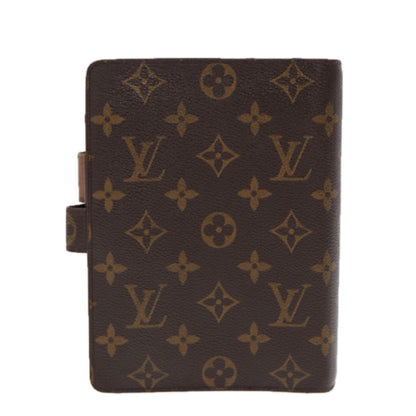 LOUIS VUITTON Monogram Agenda MM Day Planner Cover R20105 LV Auth 86754