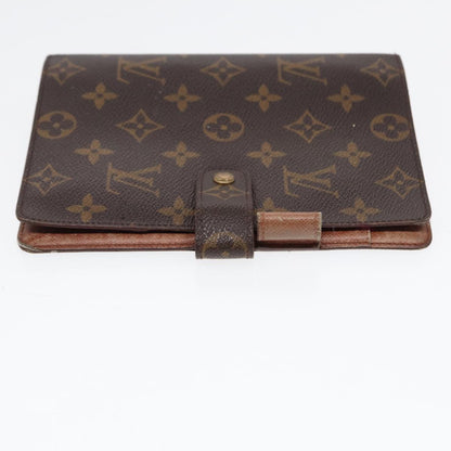 LOUIS VUITTON Monogram Agenda MM Day Planner Cover R20105 LV Auth 86754