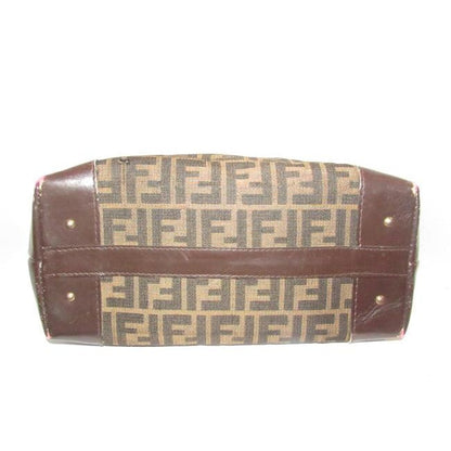 Fendi Top Handle Tobacco Zucca Print Canvas And Leather Satchel