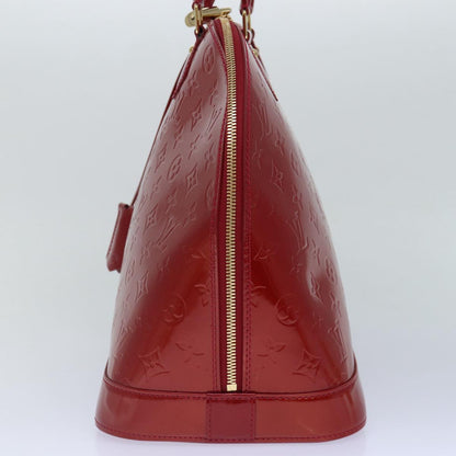 LOUIS VUITTON Monogram Vernis Alma GM Hand Bag Pomme D'amour M93596 Auth 86870