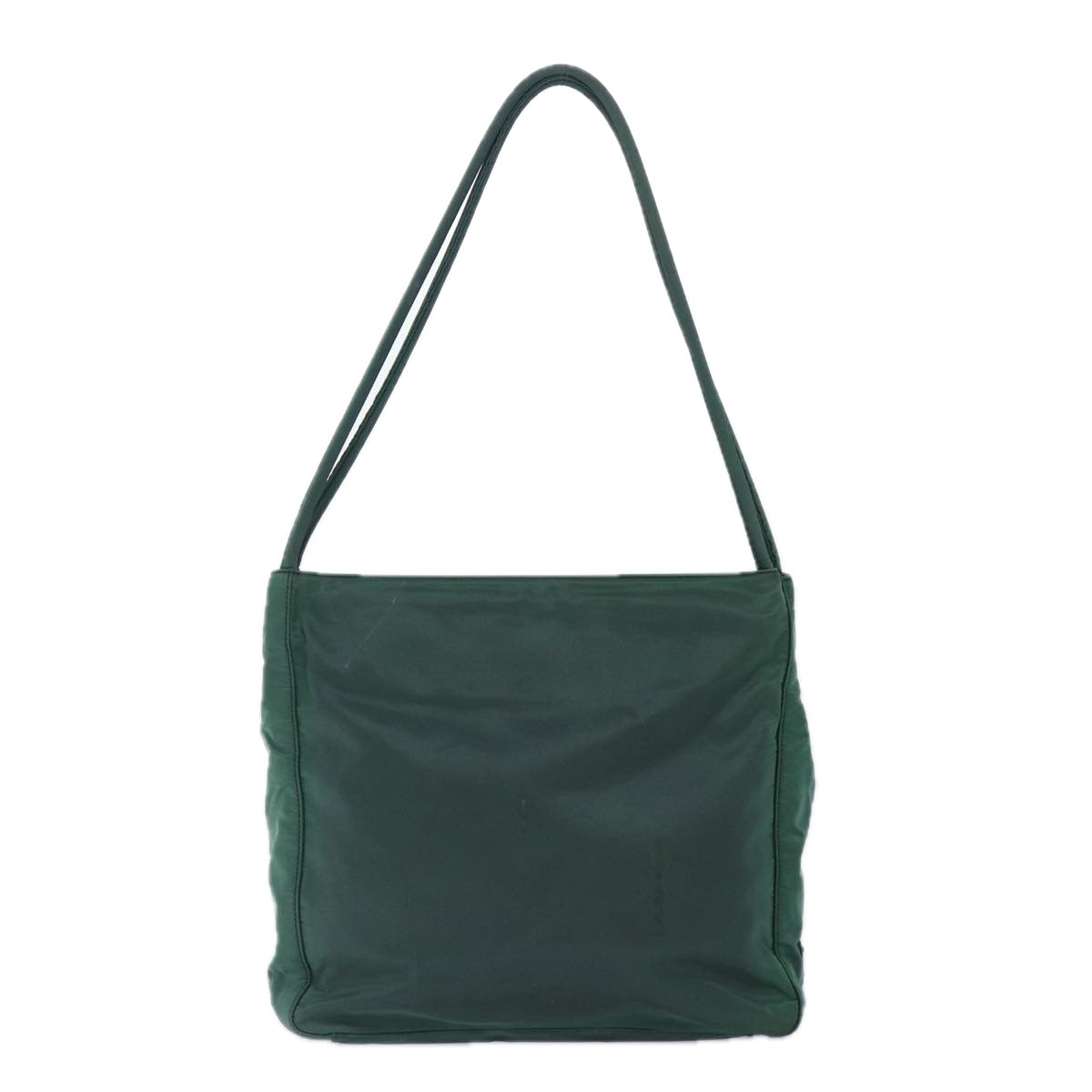 PRADA Tote Bag Nylon Green Silver Auth 86871