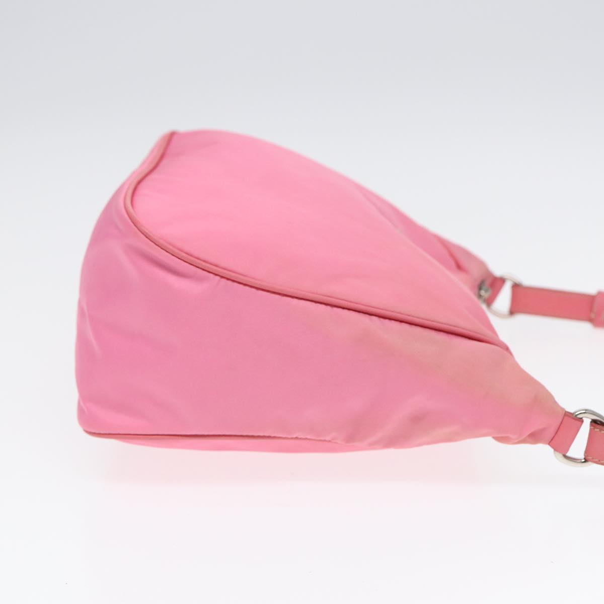 PRADA Shoulder Bag Nylon Pink Silver Auth 86879