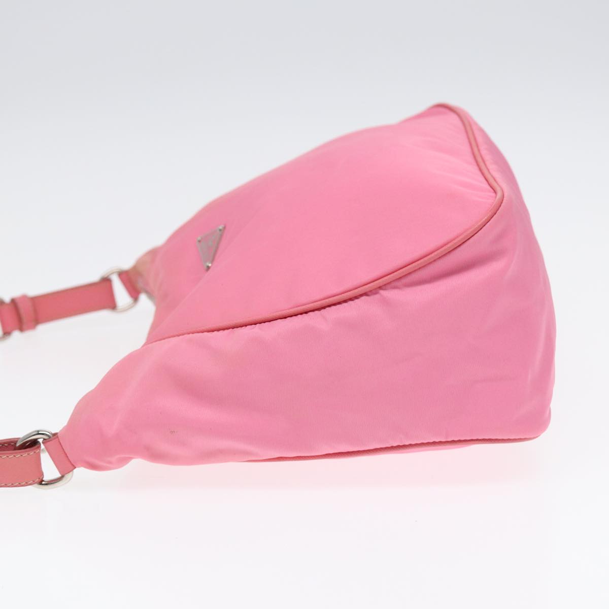 PRADA Shoulder Bag Nylon Pink Silver Auth 86879