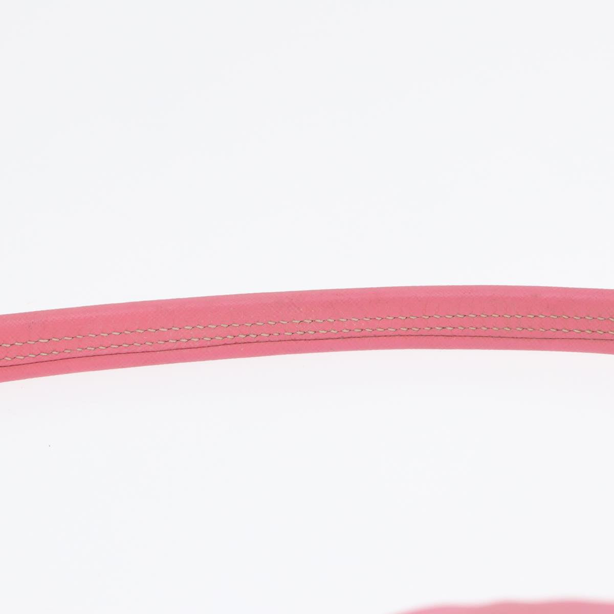 PRADA Shoulder Bag Nylon Pink Silver Auth 86879