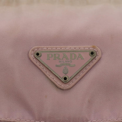 PRADA Shoulder Bag Nylon Pink Silver Auth 86887