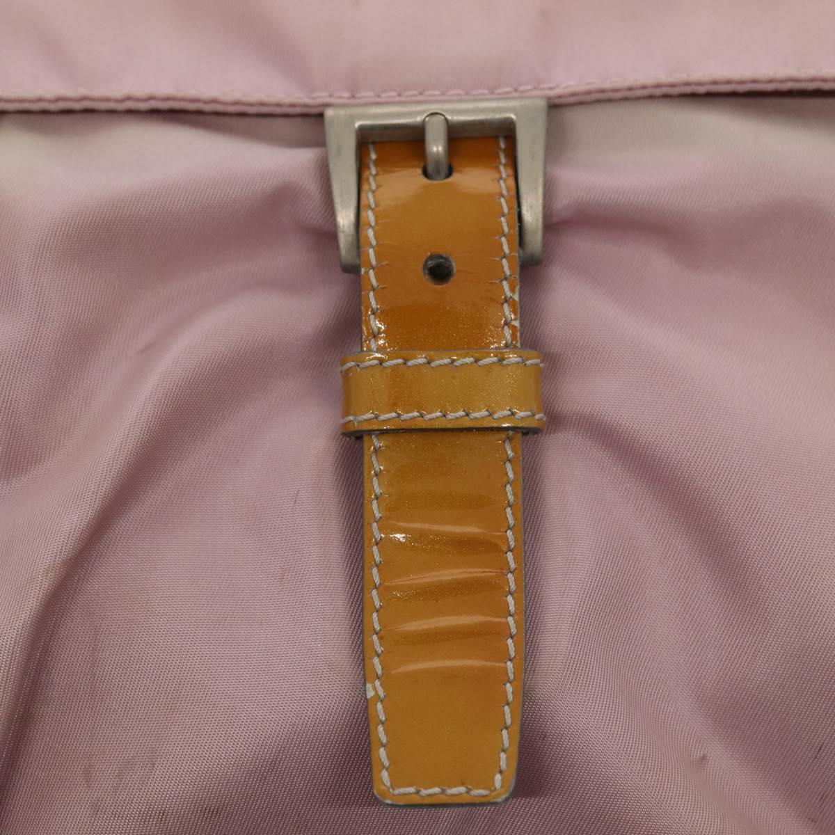 PRADA Shoulder Bag Nylon Pink Silver Auth 86887